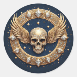 Adesivo Emblema de Caveira para Decoração Gótica 💀