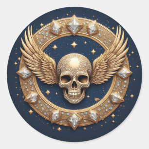 Adesivo Emblema de Caveira para Decoração Gótica 💀