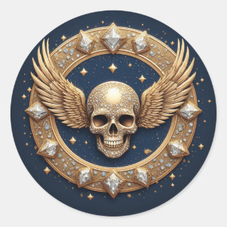 Adesivo Emblema de Caveira para Decoração Gótica 💀