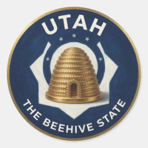 Adesivo Emblema de Colmeia de Utah 🐝