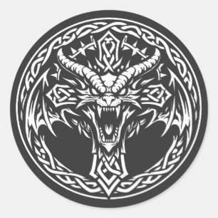 Adesivo Emblema de Dragão Celta por BurnsInHell