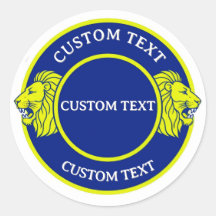 Emblema de Duo de Leão Vibrante Dentro do Círculo 