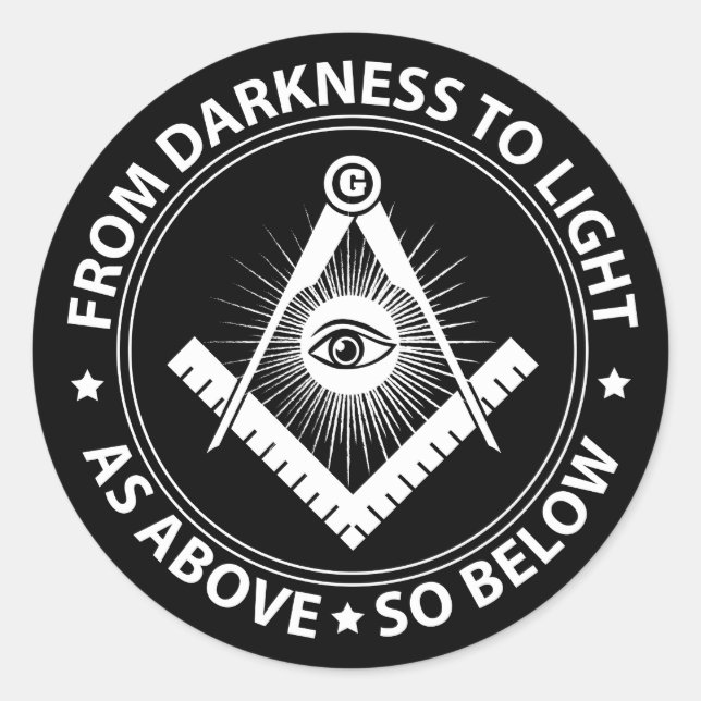 Adesivo Emblema de Freemasonry (Frente)