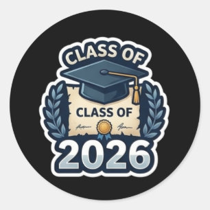 Adesivo Emblema de Graduação da Turma de 2026 - Arte Pixel