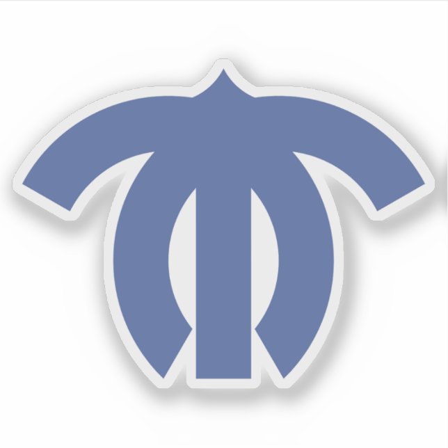 Adesivo Emblema de Ichihara, Chiba, Japão (Frente)