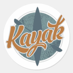 Adesivo Emblema de Kayak