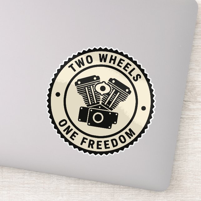 Adesivo Emblema de Liberdade de Motor Vintage (Detalhe)