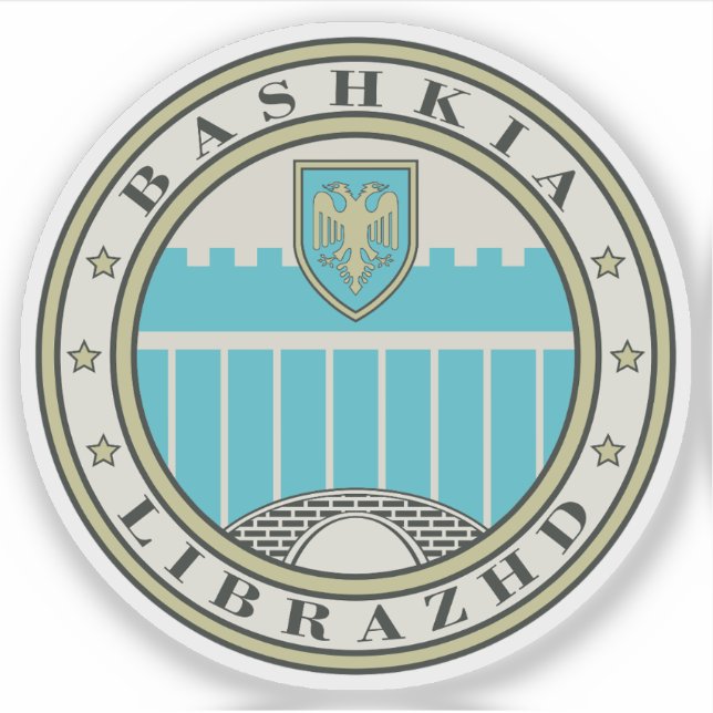 Adesivo Emblema de Librazhd, Albânia (Frente)