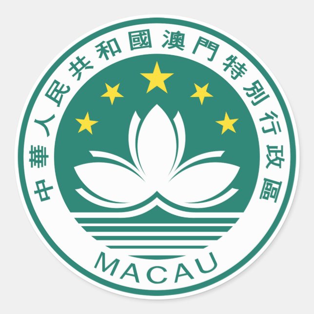 Adesivo Emblema de Macau (Frente)