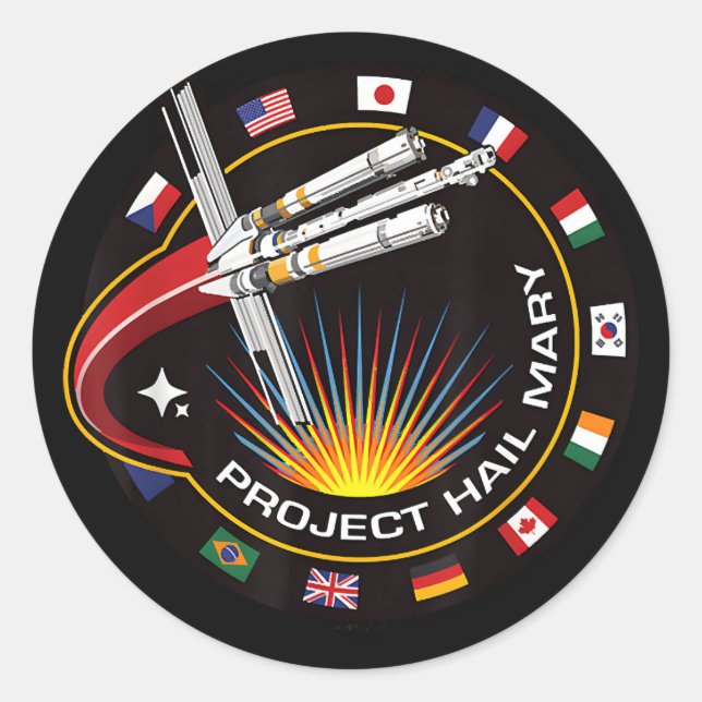 Adesivo Emblema de Missão Espacial (Frente)