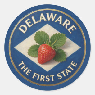 Adesivo Emblema de Morango de Delaware 🍓