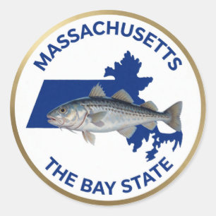 Adesivo Emblema de Peixe do Orgulho do Estado de Massachus