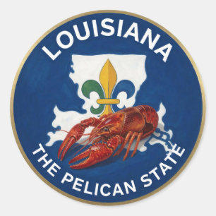 Adesivo Emblema de Pelicano do Orgulho do Estado da Louisi