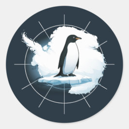 Adesivo Emblema de Pinguim da Antártida – Design Explorado
