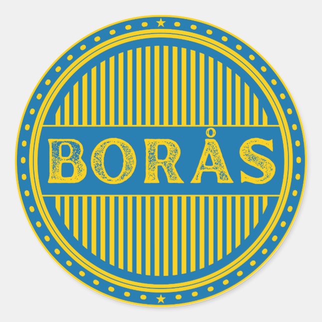 Adesivo Emblema do Borås City Pride – Identidade Sueca (Frente)