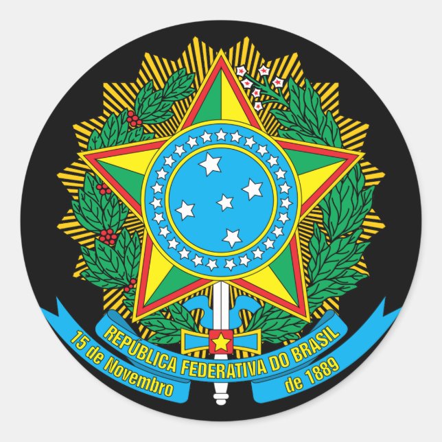 Adesivo emblema do brasil (Frente)