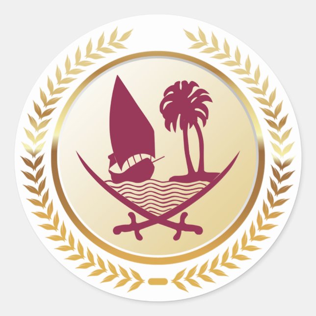 Adesivo Emblema do Catar (Frente)