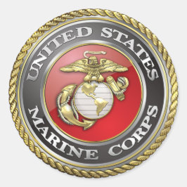 Adesivo Emblema do Corpo Marinho dos EUA (USMC) [3D]