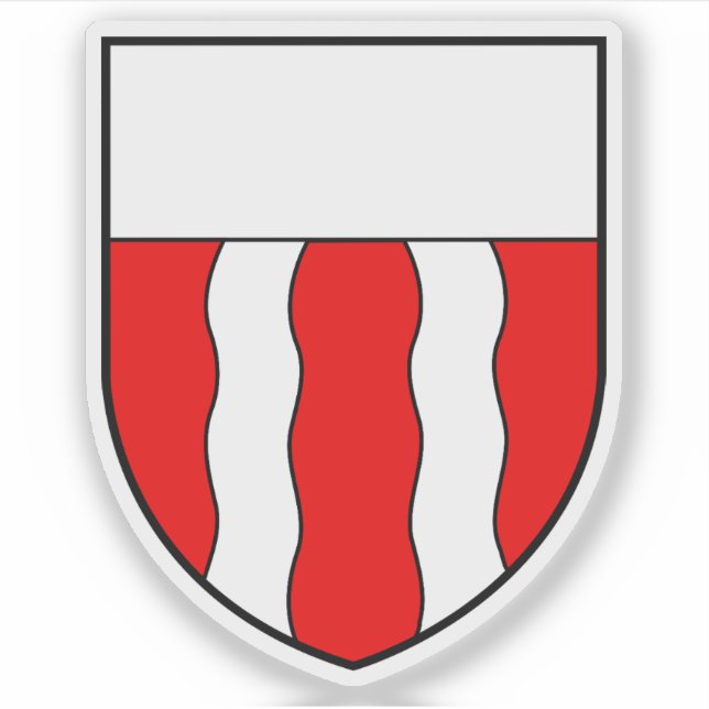 Adesivo Emblema do distrito de Ouest Lausannois, Suiça (Frente)