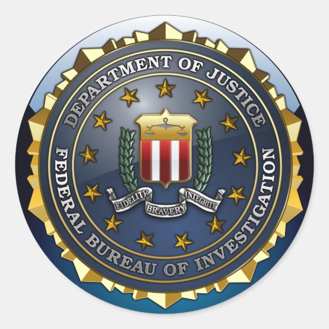 Adesivo Emblema do FBI (Frente)