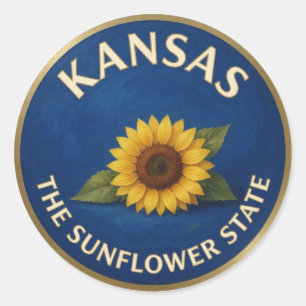 Adesivo Emblema do Girassol do Kansas 🌻