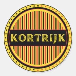 Adesivo Emblema do Kortrijk City Pride – Identidade Belga