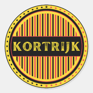 Adesivo Emblema do Kortrijk City Pride – Identidade Belga