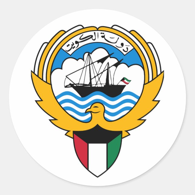 Adesivo Emblema do Kuwait (Frente)