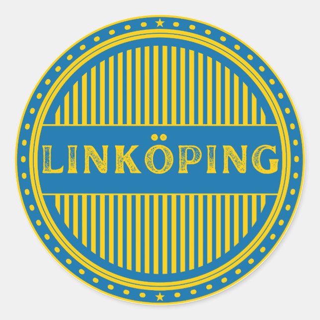 Adesivo Emblema do Linköping City Pride – Identidade Sueca (Frente)