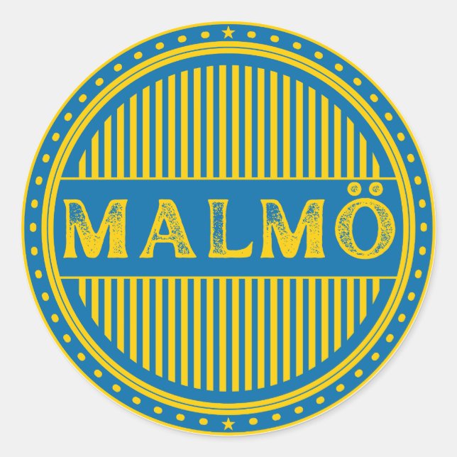 Adesivo Emblema do Malmö City Pride – Identidade Sueca (Frente)