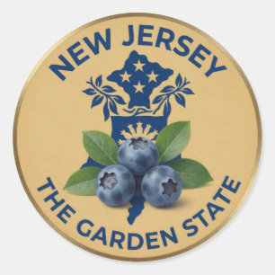 Adesivo Emblema do Mirtilo de Nova Jersey