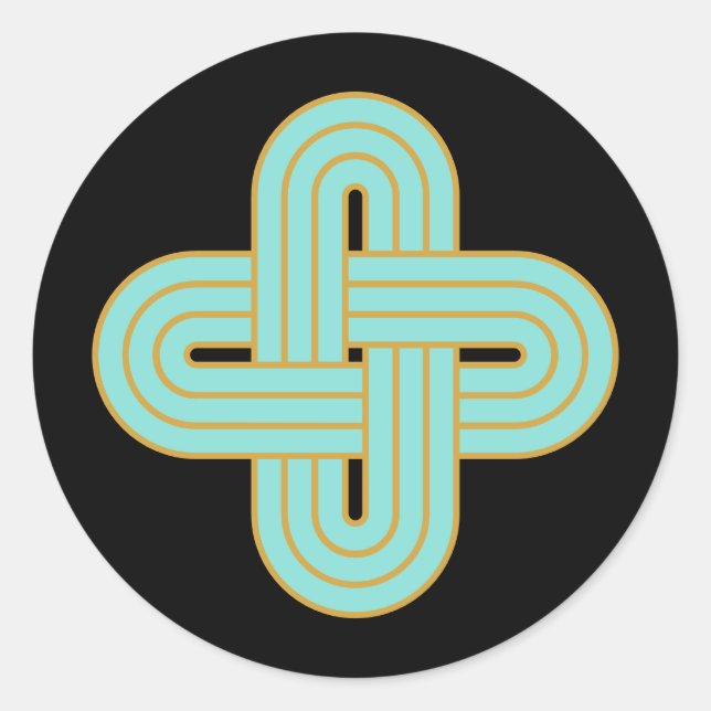 Adesivo Emblema do Nó Celta Tradicional de Salomão (Frente)