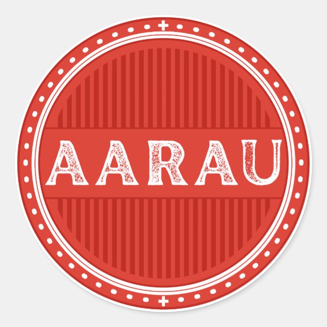 Adesivo Emblema do Orgulho da Cidade de Aarau – Identidade (Frente)