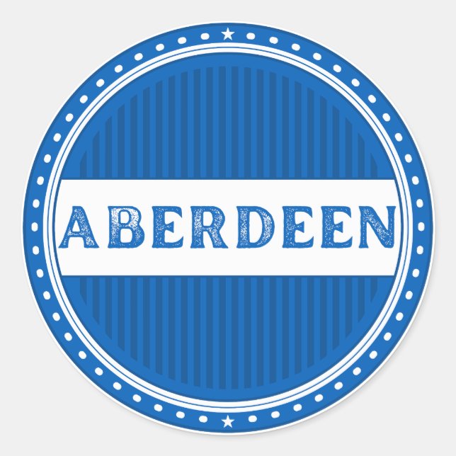 Adesivo Emblema do Orgulho da Cidade de Aberdeen – Identid (Frente)
