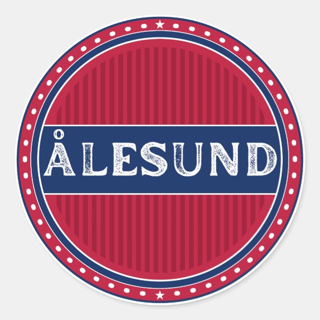 Adesivo Emblema do Orgulho da Cidade de Ålesund – Identida (Frente)