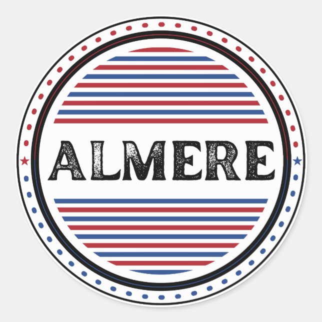 Adesivo Emblema do Orgulho da Cidade de Almere – Identidad (Frente)