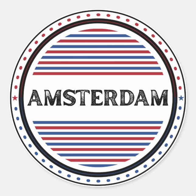 Adesivo Emblema do Orgulho da Cidade de Amsterdã – Identid (Frente)