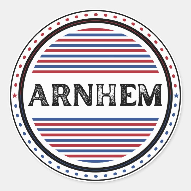 Adesivo Emblema do Orgulho da Cidade de Arnhem – Identidad (Frente)