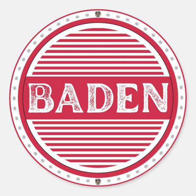 Adesivo Emblema do Orgulho da Cidade de Baden – Identidade (Frente)