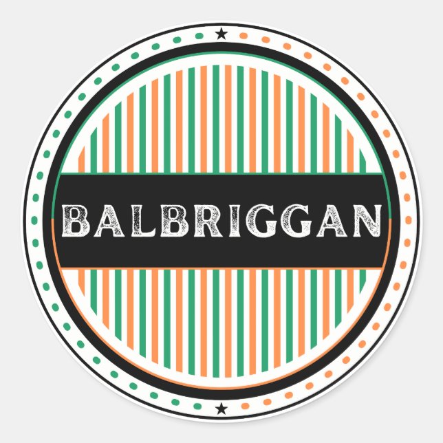 Adesivo Emblema do Orgulho da Cidade de Balbriggan – Ident (Frente)