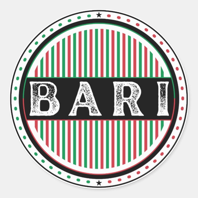 Adesivo Emblema do Orgulho da Cidade de Bari – Identidade  (Frente)