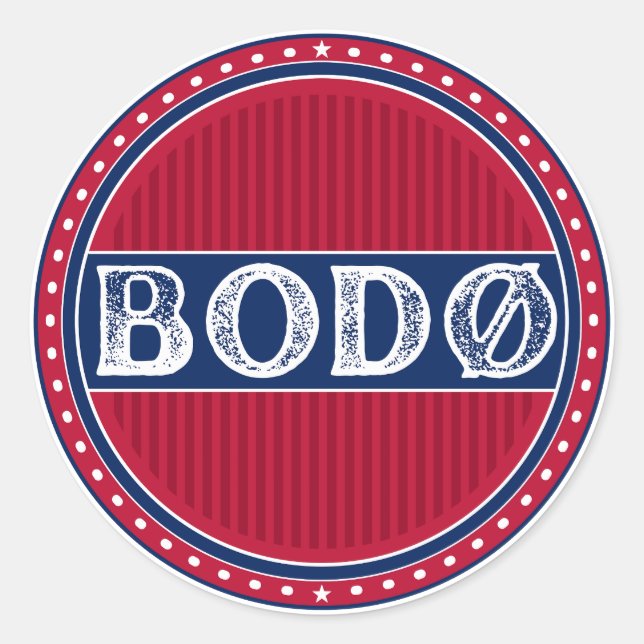 Adesivo Emblema do Orgulho da Cidade de Bodø – Identidade  (Frente)