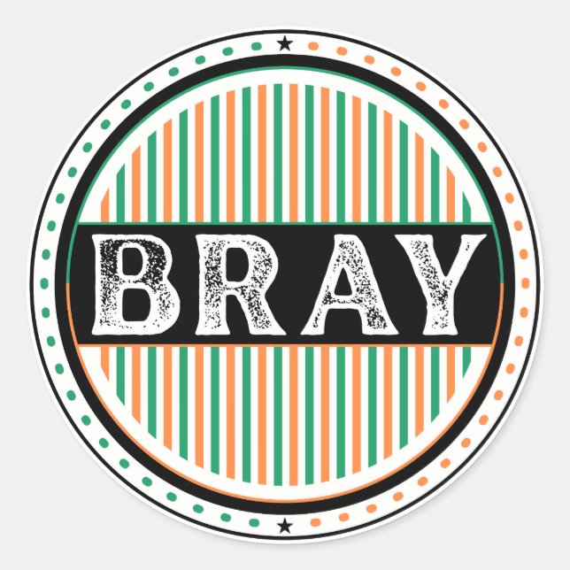 Adesivo Emblema do Orgulho da Cidade de Bray – Identidade  (Frente)