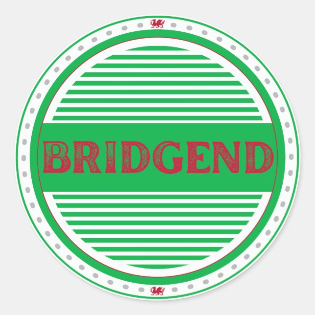 Adesivo Emblema do Orgulho da Cidade de Bridgend – Identid (Frente)