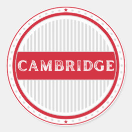 Adesivo Emblema do Orgulho da Cidade de Cambridge – Identi