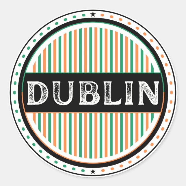 Adesivo Emblema do Orgulho da Cidade de Dublin – Identidad (Frente)