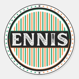 Adesivo Emblema do Orgulho da Cidade de Ennis – Identidade