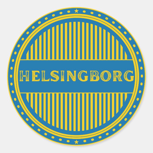 Adesivo Emblema do Orgulho da Cidade de Helsingborg – Iden (Frente)