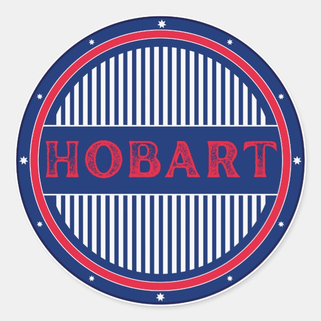 Adesivo Emblema do Orgulho da Cidade de Hobart – Identidad (Frente)