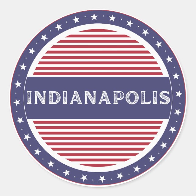 Adesivo Emblema do Orgulho da Cidade de Indianápolis – Ide (Frente)